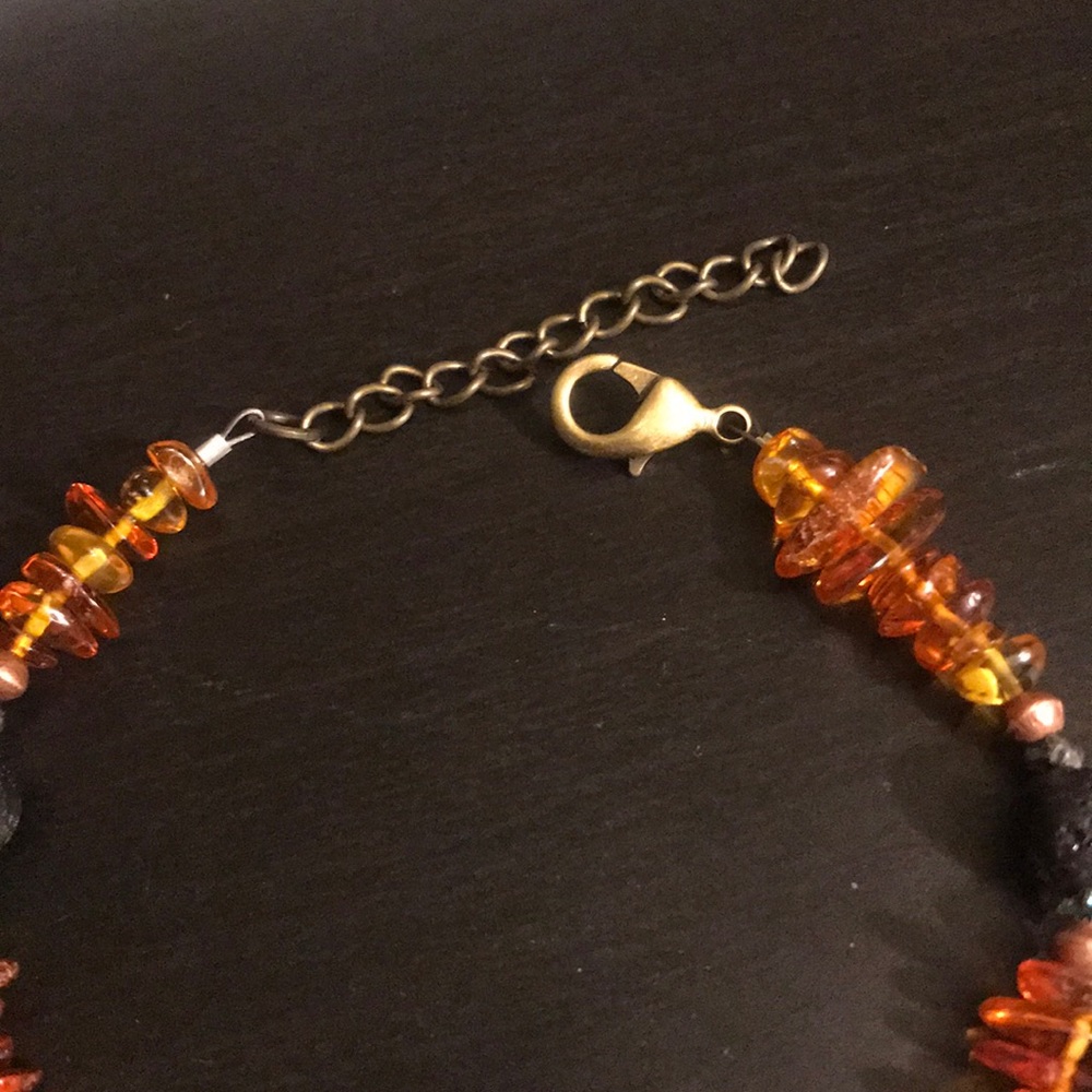 Baltic amber mixed metal bracelet - Picture 4 of 4